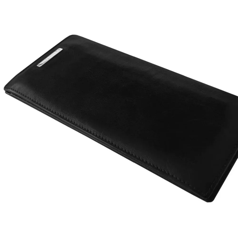 Christian Dior Vintage Leather Bi-fold Long Wallet Black Authentic Rank AB